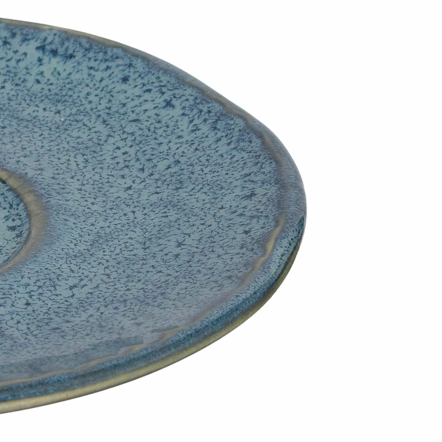 Leonardo Matera 018603 podstawki do filiżanek do espresso, 4 ceramiczne spodki, niebieskie Ø 11 cm, 018603