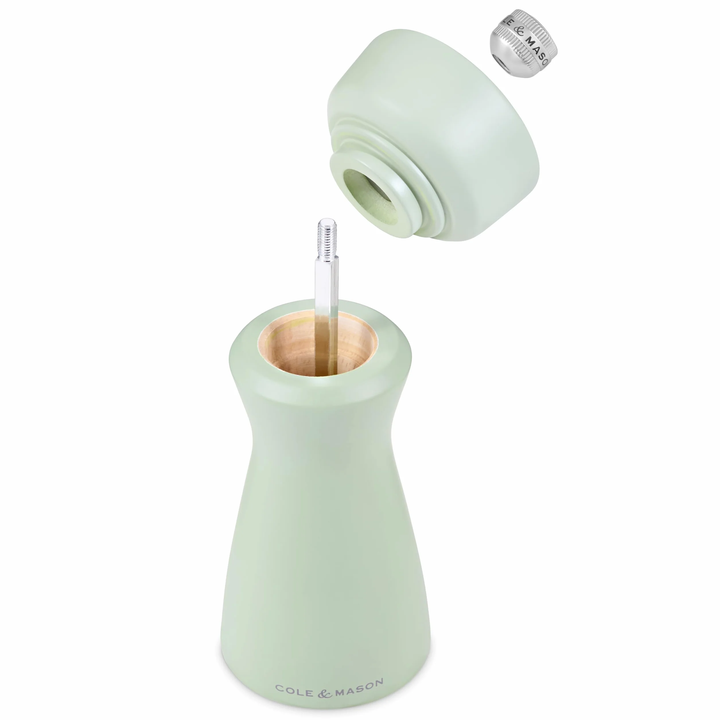 Cole & Mason Kenton młynek do soli i pieprzu, szałwia, regulowany mielenie, trwały mechanizm ceramiczny, zawiera 1 młynek, 15 cm