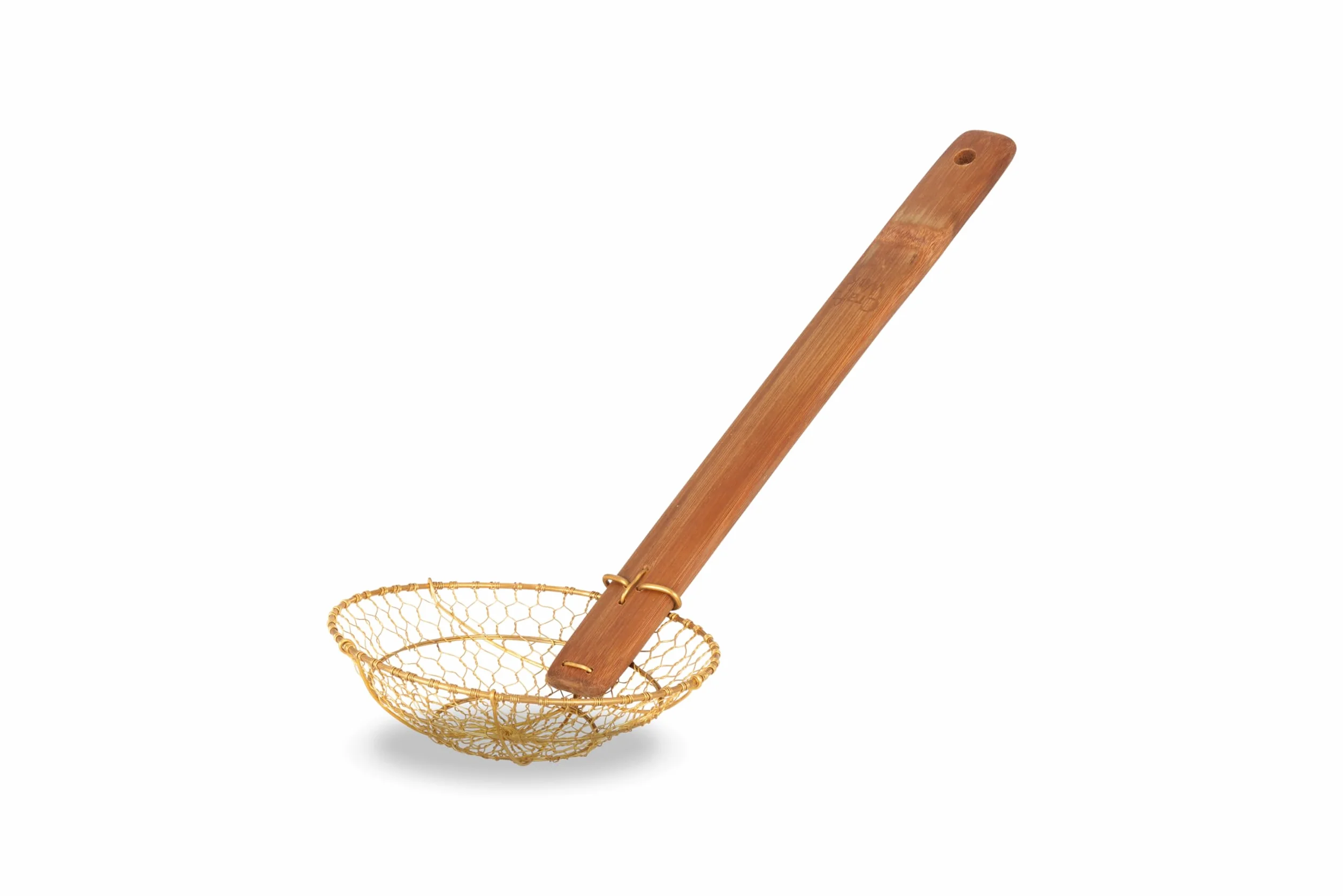 Craft Wok Skimmer Sitko Pająk 6 cali bambusową rączką