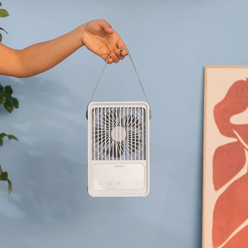 Cecotec EnergySilence 500 DeskChill Inteligentny klimatyzator biurkowy 500 ml sterowanie dotykowe 3 prędkości timer 8-godzinny