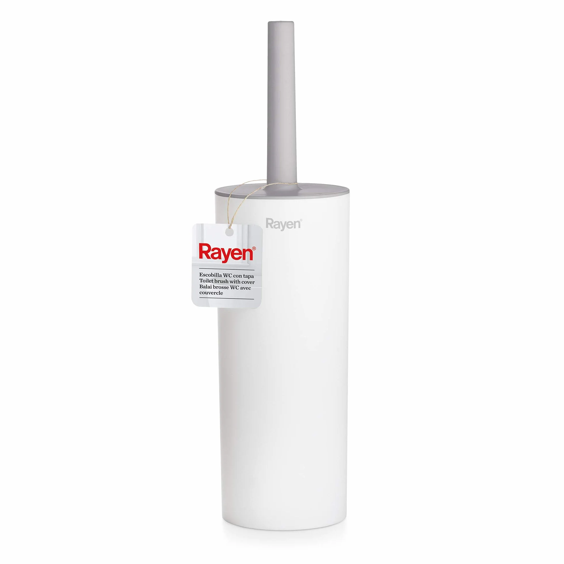 Rayen Szczotka do WC z pokrywką biała 37 x 9,2 cm