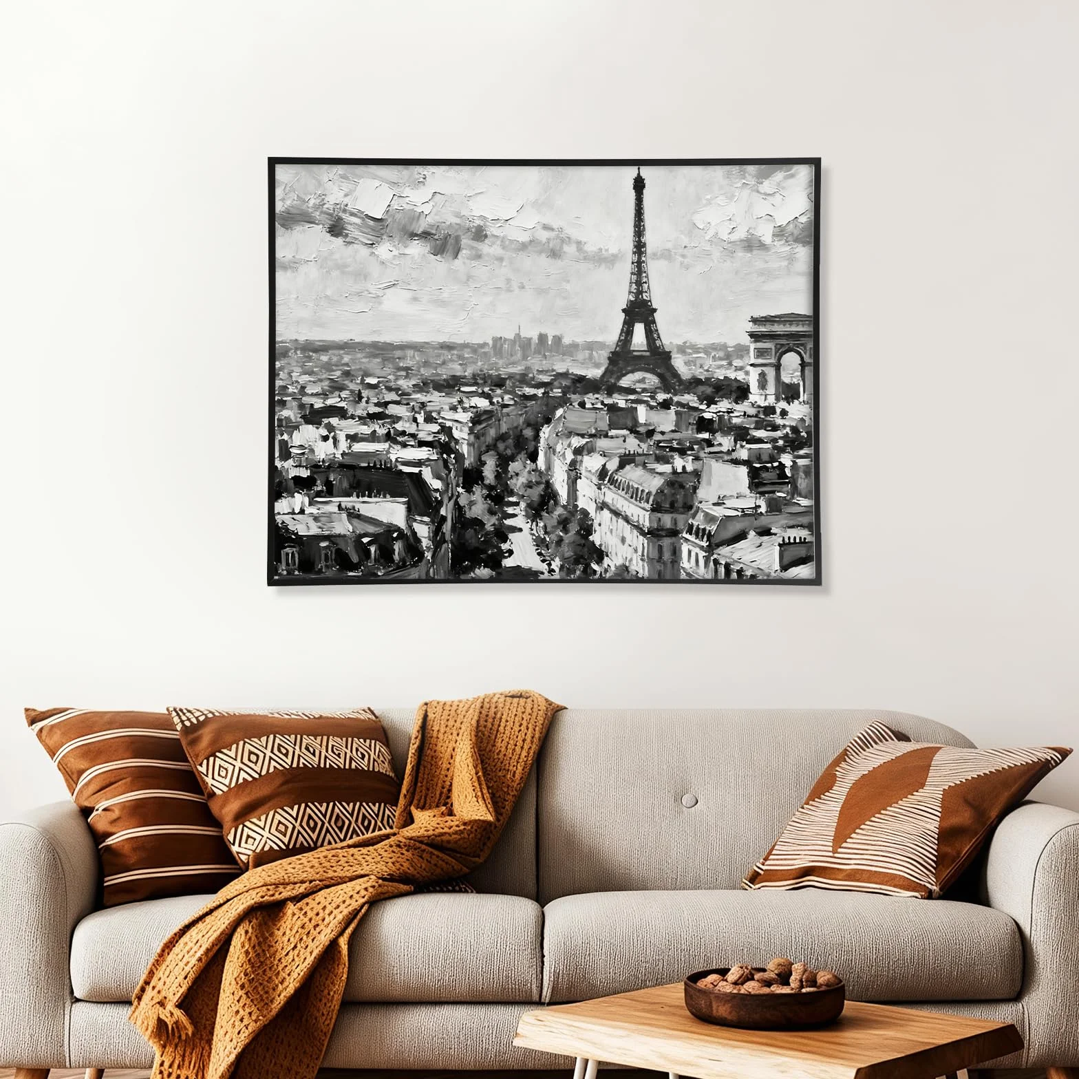 Metalowa rama z fugą cieniową 60x80 cm regulowane wsporniki dystansowe efekt głębi płótna czarna