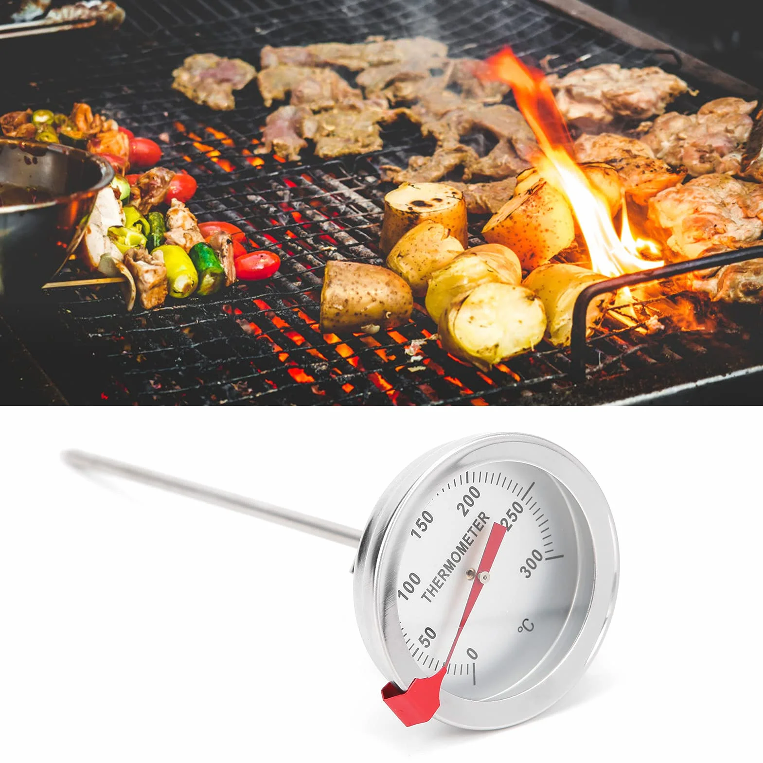 Termometr do smażenia ze stali nierdzewnej 5 cm TTE35125 (15 cm)