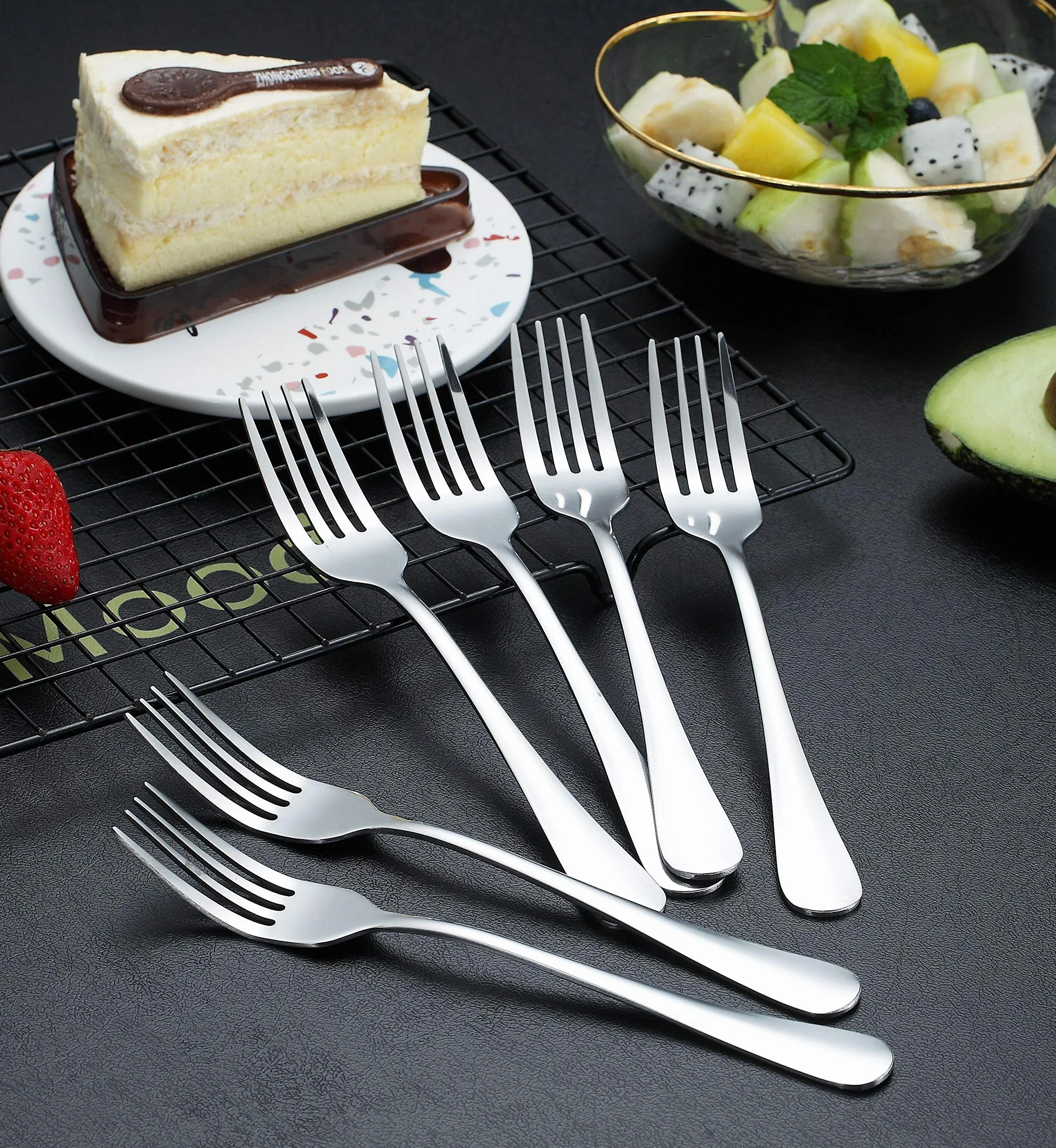 Kyraton Widelec obiadowy 6-częściowy ze stali nierdzewnej 20,7 cm sztućce zestaw