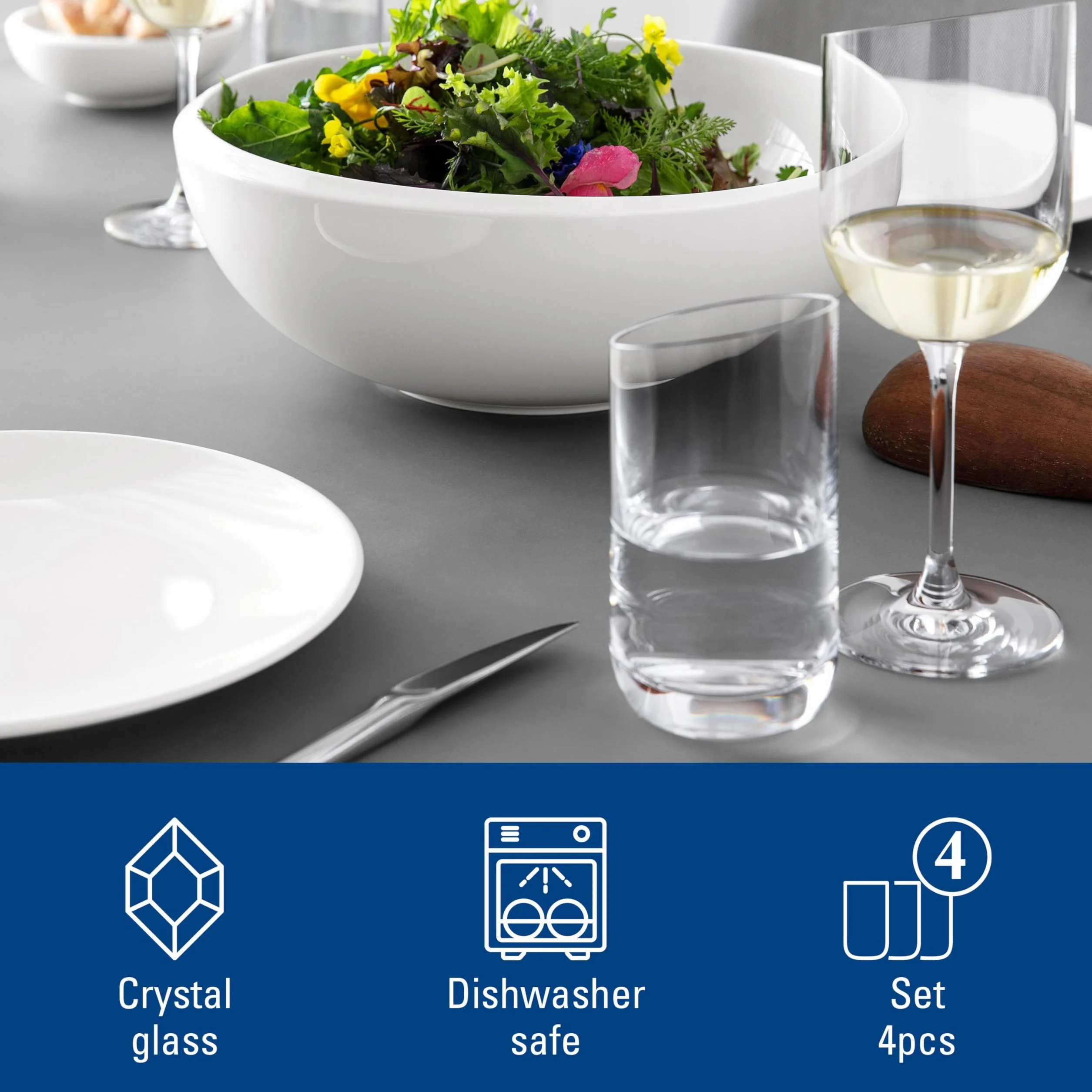 Villeroy und Boch NewMoon 4-Częściowy Zestaw Szklanek do Longdrinków 370 ml
