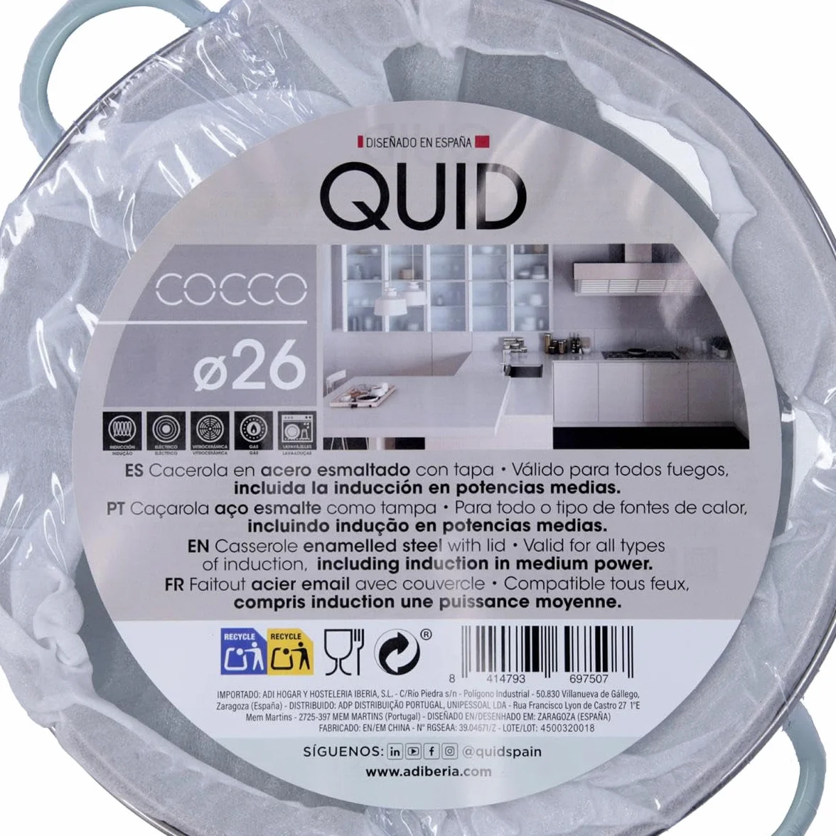 Quid Cocco Garnek ze stali emaliowanej 26 cm - 5 l
