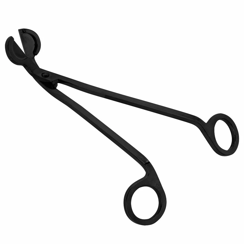 Klips w Kształcie Serca ze Stali Nierdzewnej Nożyczki do Przycinania Knot Świeca (BLACK)