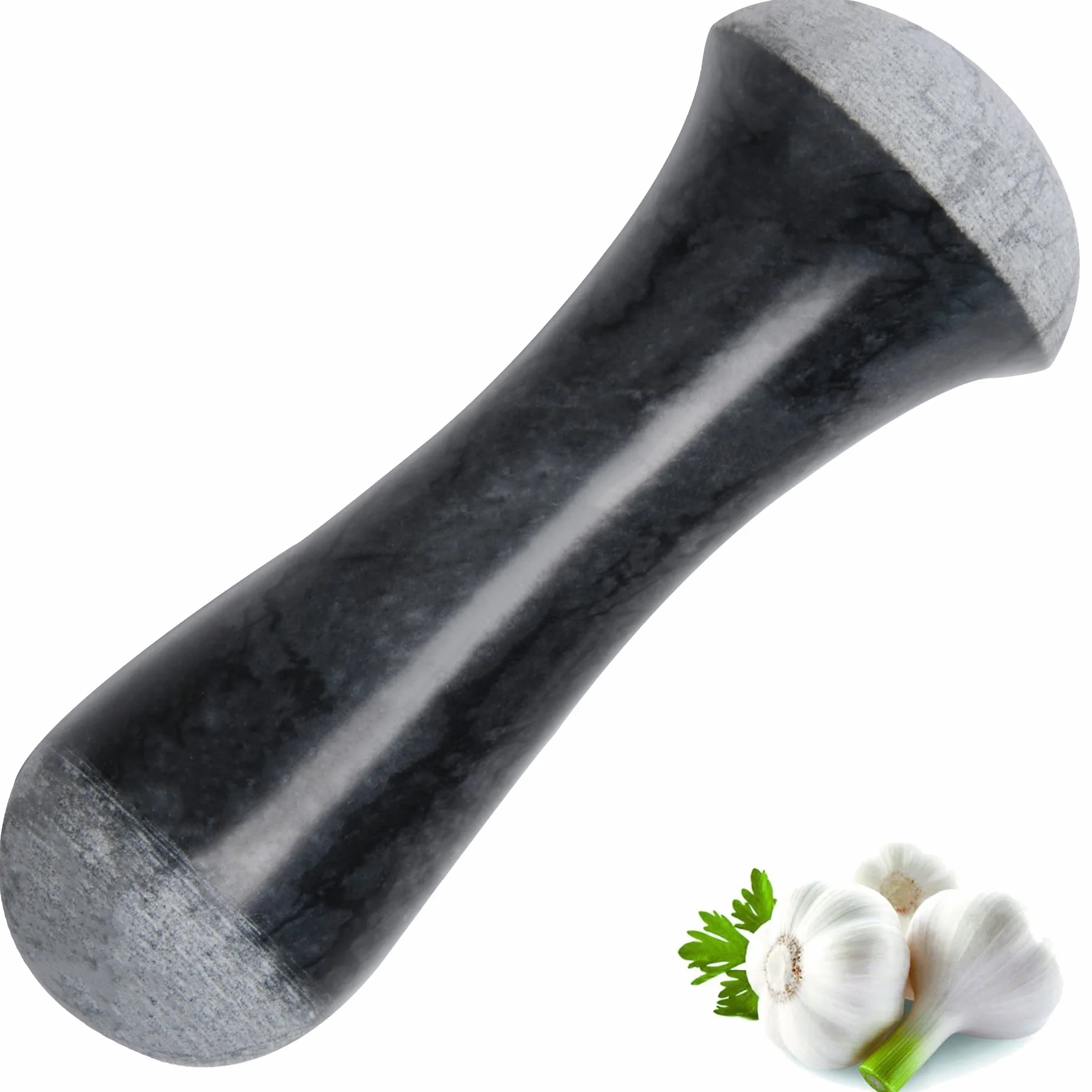 Tianman marmurowy ubijak 15 cm polerowany czarny marmur
