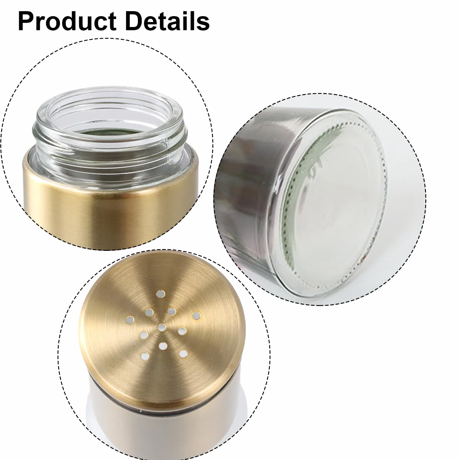 Zestaw 2 solniczek szklanych 150 ml 11,5 x 5,5 cm do kuchni i grilla
