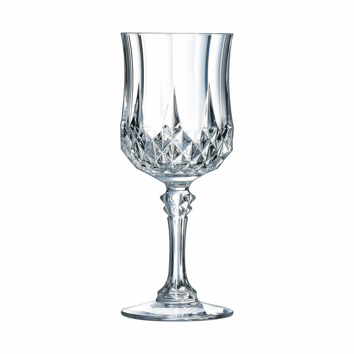 Cristal d'Arques Paris Longchamp 6 kieliszków do wina 25cl Kwarx błyszczący przezroczysty wysoka wytrzymałość