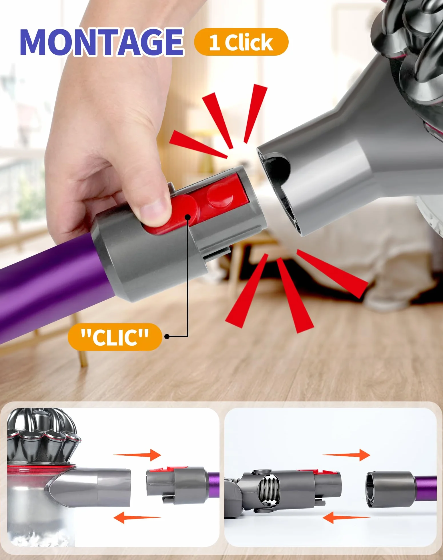 Rura przedłużająca LAOYE do Dyson V11 V15 V10 V8 V7 72 cm