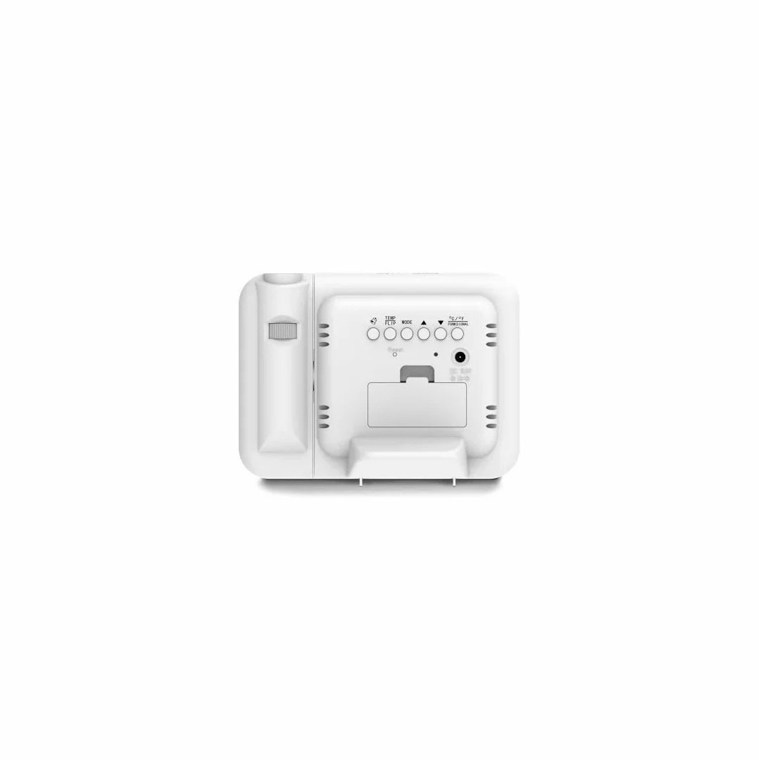 Budzik Elektroniczny Hvar z Projektorem 180° Programowanie Dwóch Czasów Budzenia Zegar DCF