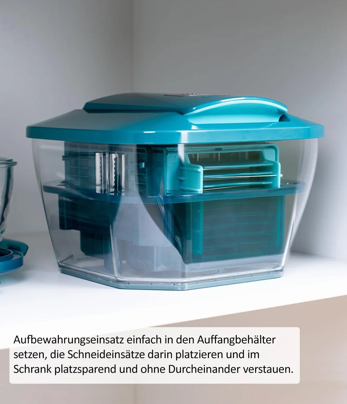 Genius Nicer Dicer Chef Professional zestaw akcesoriów do krojenia warzyw, 5-częściowy zestaw akcesoriów do krojenia warzyw, wkładka do przechowywania, wkładki do noży, ochrona noży,