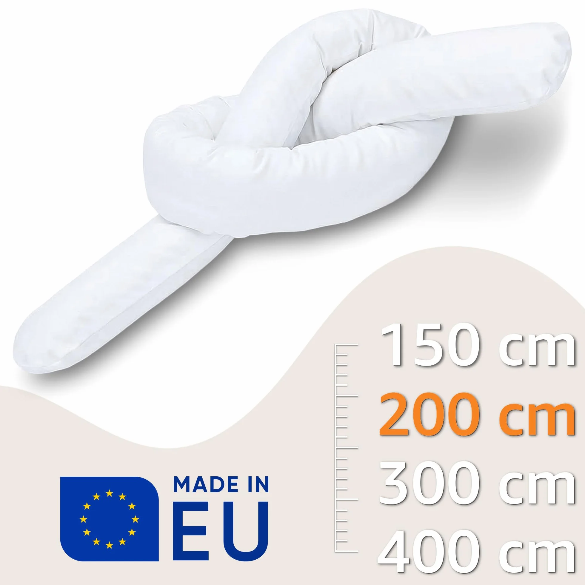 Poduszka do spania bocznego poduszka do ciała wąż 200 cm bawełna - poduszka długa rolka łóżka poduszka do spania poduszka pod kark jeleń