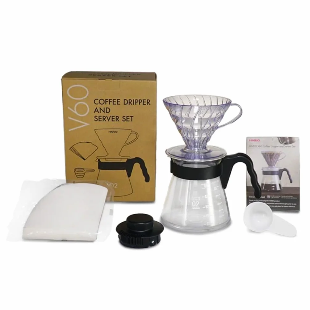 HARIO V60 Coffee Dripper Server Set 02 Black