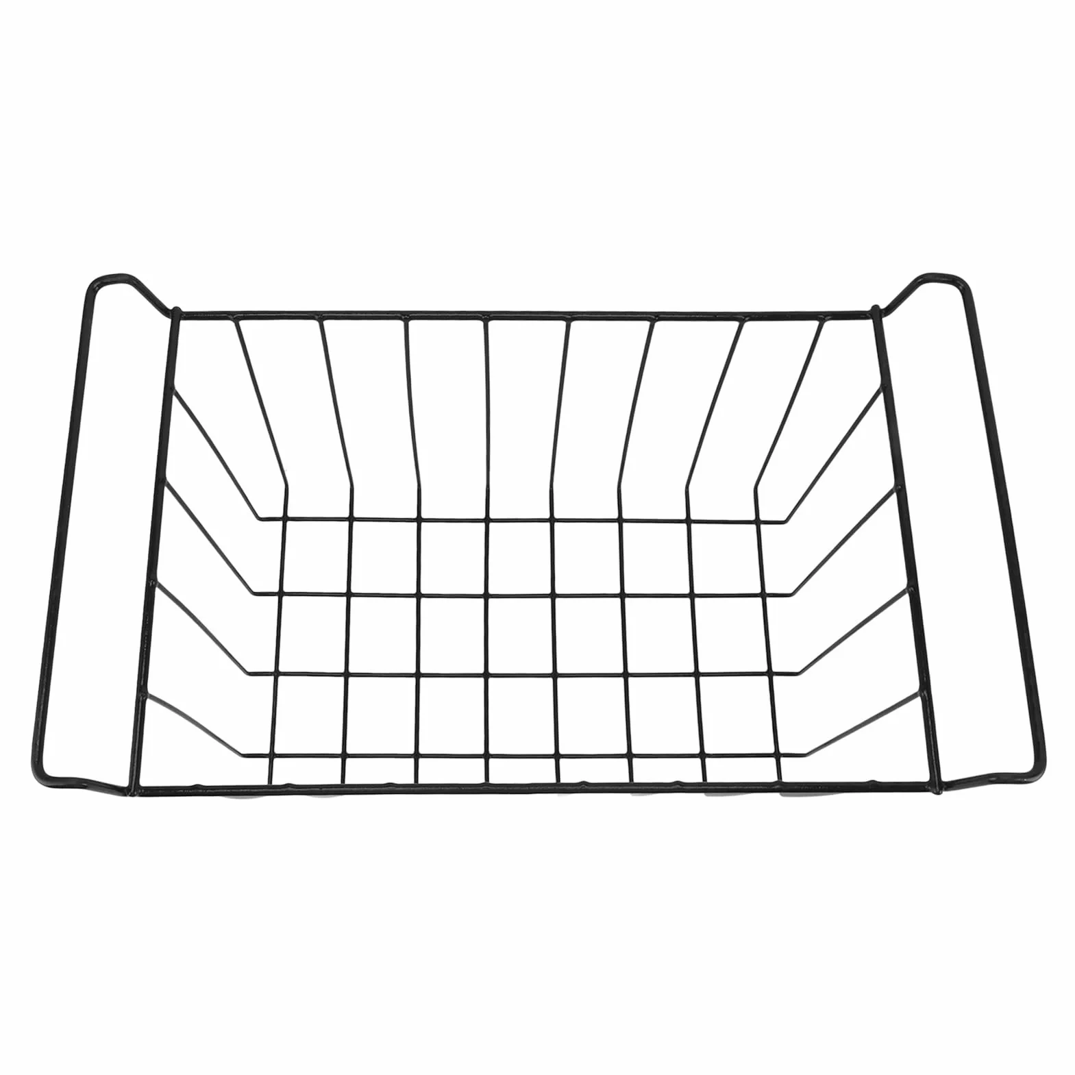Kosze do Zamrażarki Skrzyniowej z Drutu Metalowego Powlekanego PE, Czarny, 42,5 cm, 2 szt.