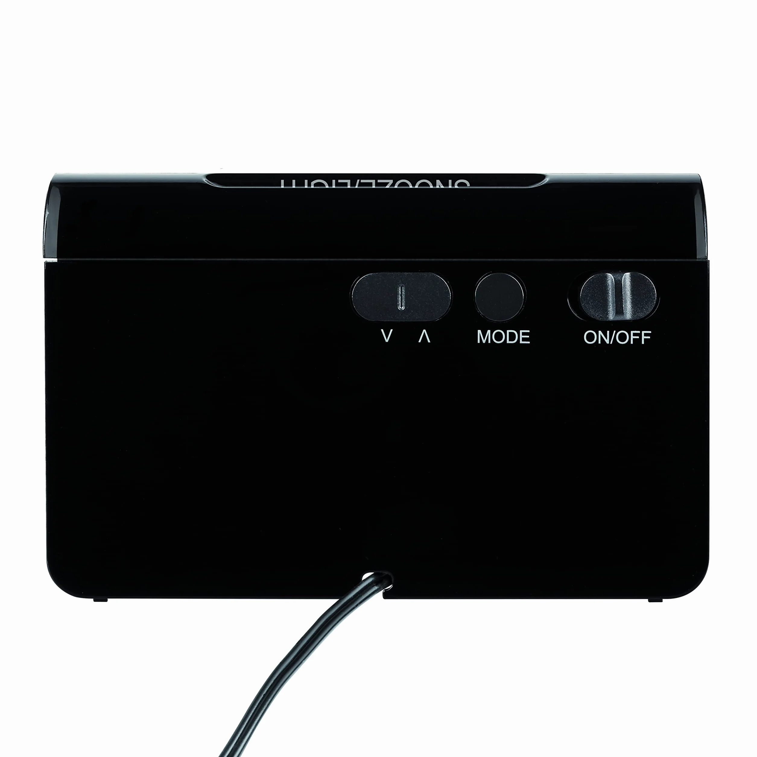 TFA Dostmann ICON cyfrowy budzik radiowy, 60.2543.02, zegar radiowy, tworzywo sztuczne, czarny, dł. 140 x szer. 120 x wys. 120 mm