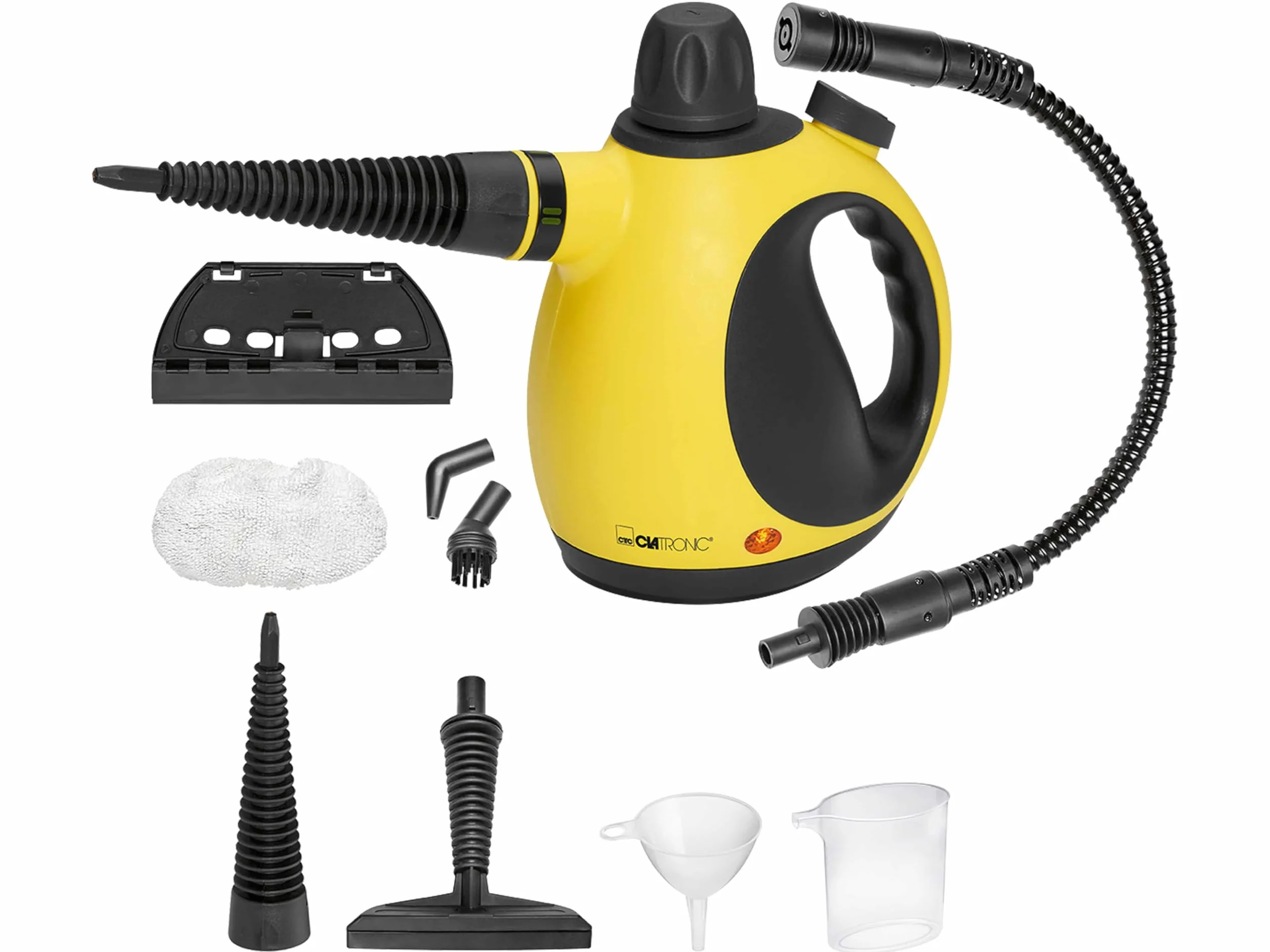 Clatronic Dr 3653 Myjka Parowa, Czarny/Żółty, 250 ml