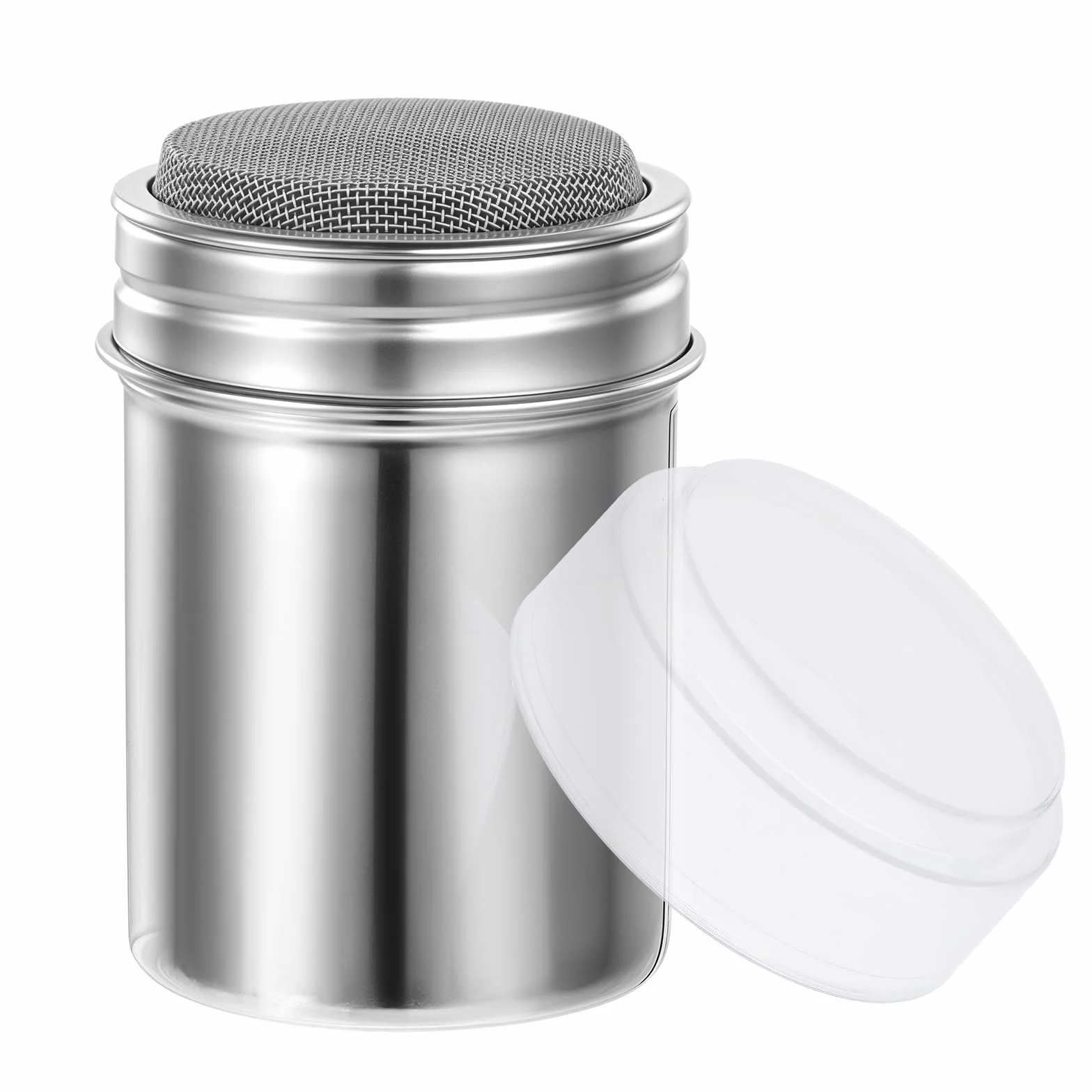 Styquenzer Rozpylacz do cukru pudru ze świeżą solniczką do cappuccino, ze stali nierdzewnej, shakera, solniczka, kawa, cukier, sól, kakao, mąka, czekolada