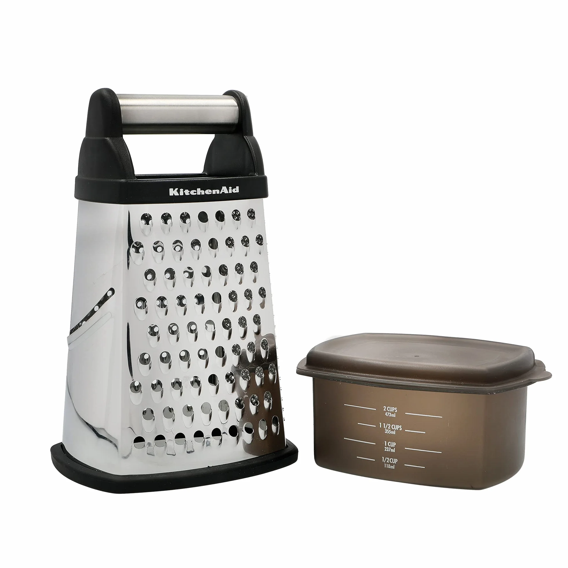 KitchenAid Czterostronna Tarka do Sera, Stal Nierdzewna, 16,5 × 13 × 26 cm