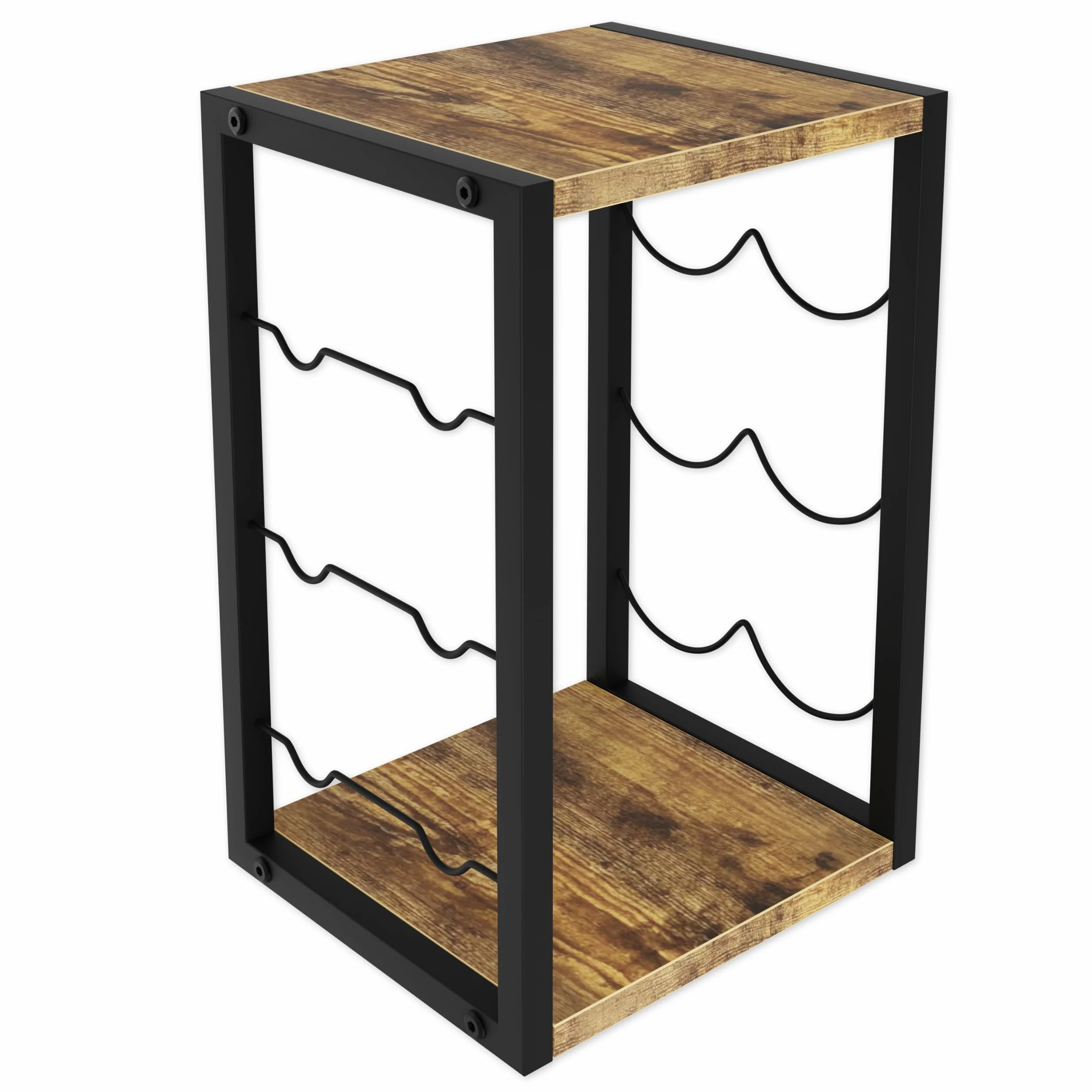 Lenmar Seria LOFT metalowy stojak na wino 6 butelek 21x24x37 cm
