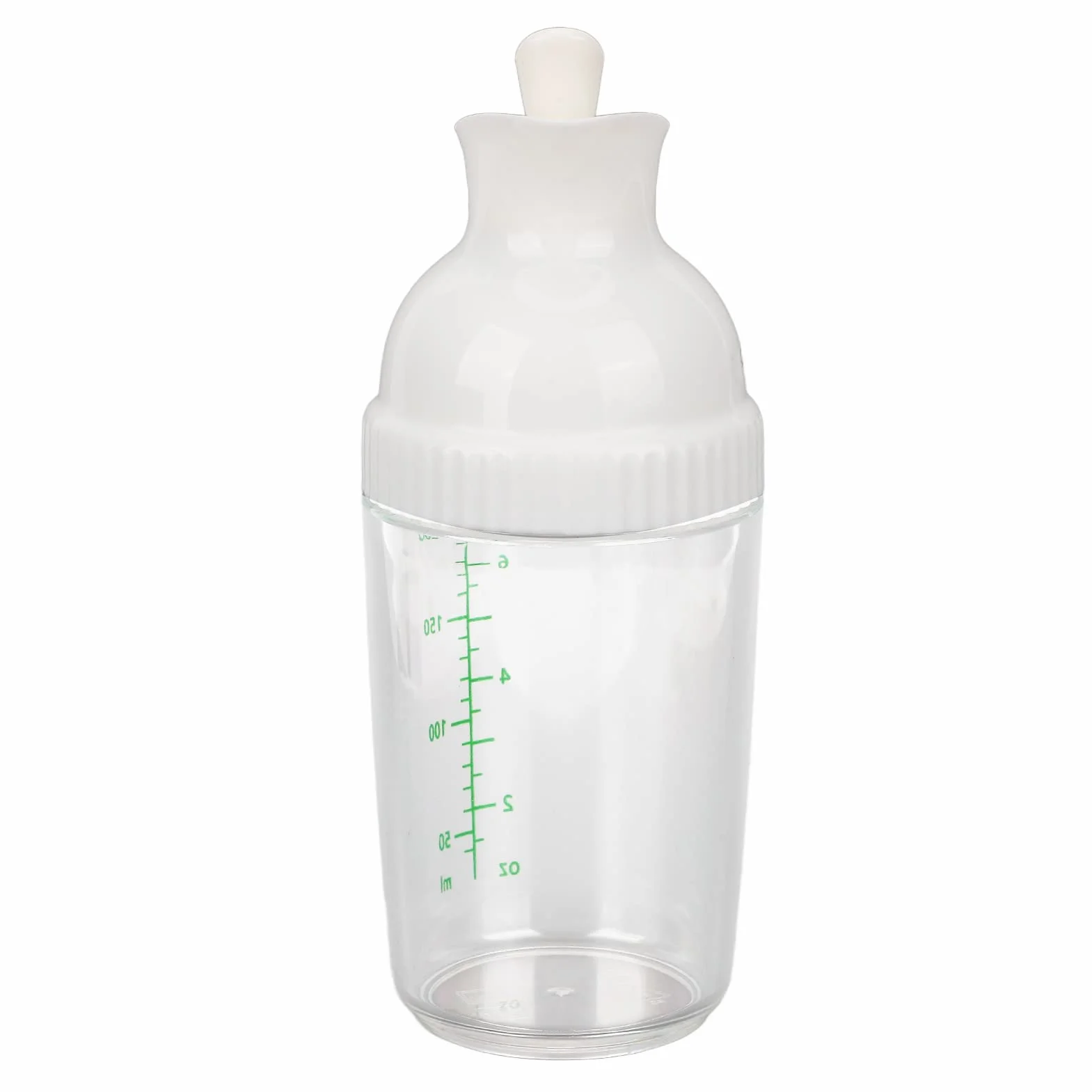 Shaker do sosów sałatkowych, 200 ml, mikser do dressingu, butelka na olej, ocet, sok z cytryny, ranczo i sos balsamiczny (biały)