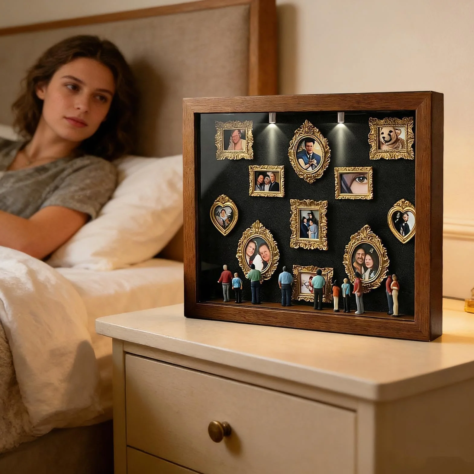 Mini Silhouette Frame Diy - Compact Decorative Museum-Style Memory Craft for Creative Projects, Lightweight Design with Diy Customization Feature, Small Museum Frame for Wedding Birthday