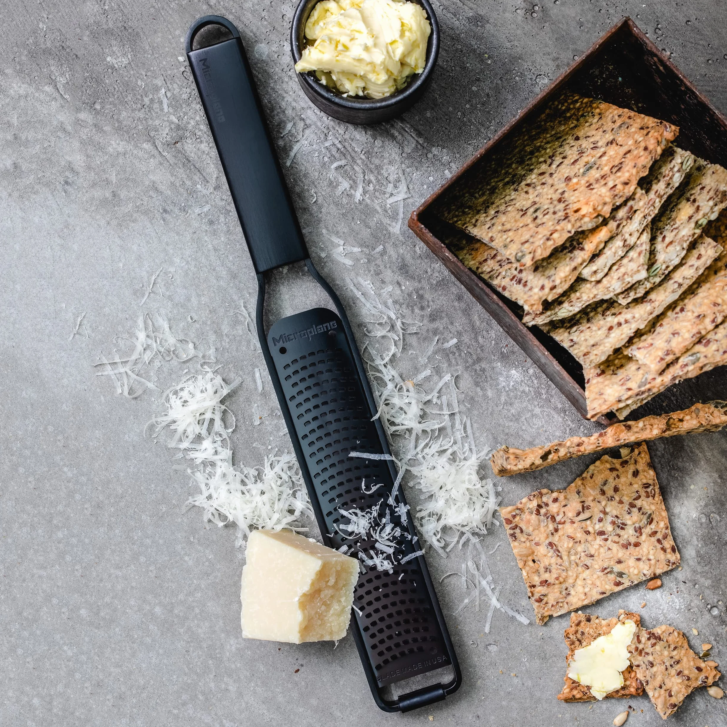 Microplane Zester Tarka kuchenna do cytrusów ze stali nierdzewnej Made in USA Black Sheep