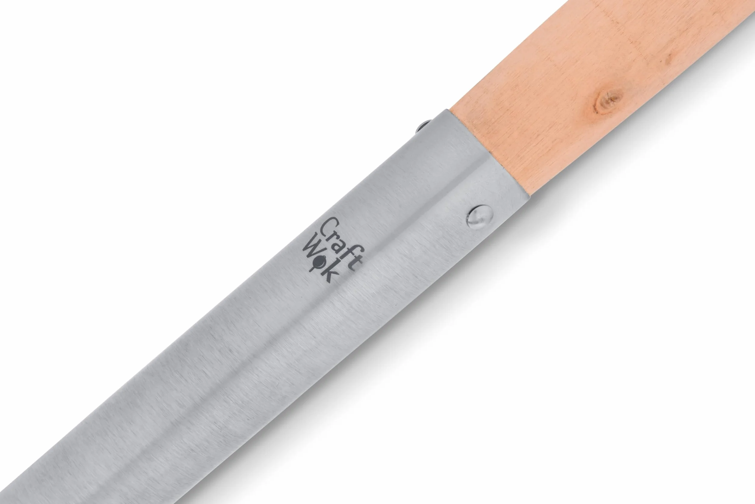 Craft Wok Mała chochla wok tradycyjny hak woka ze stali nierdzewnej z ergonomicznym drewnianym uchwytem