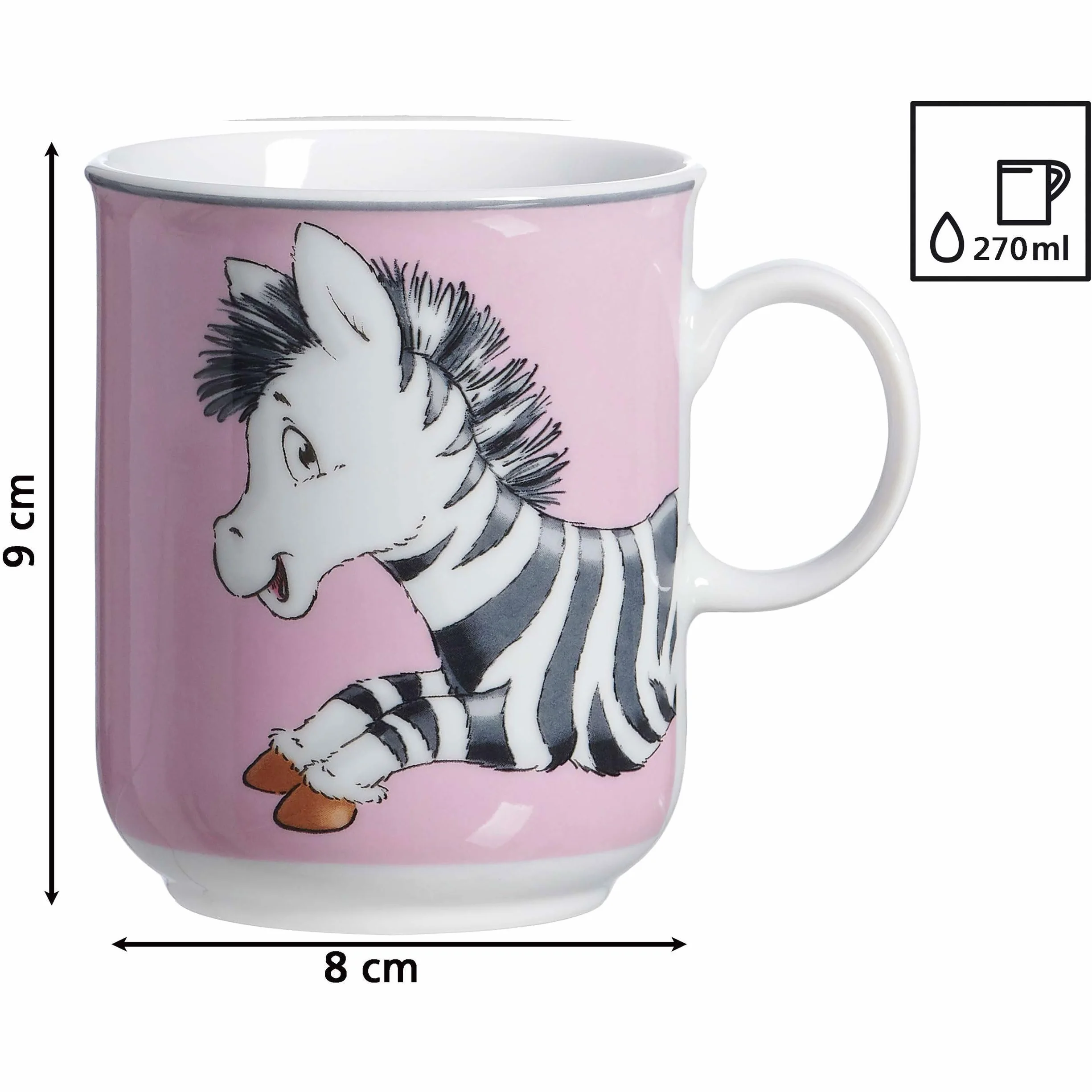 Flirt by R&B Szczęśliwy dziecięce Happy Zoo Zebra różowe 3-częściowe zestaw