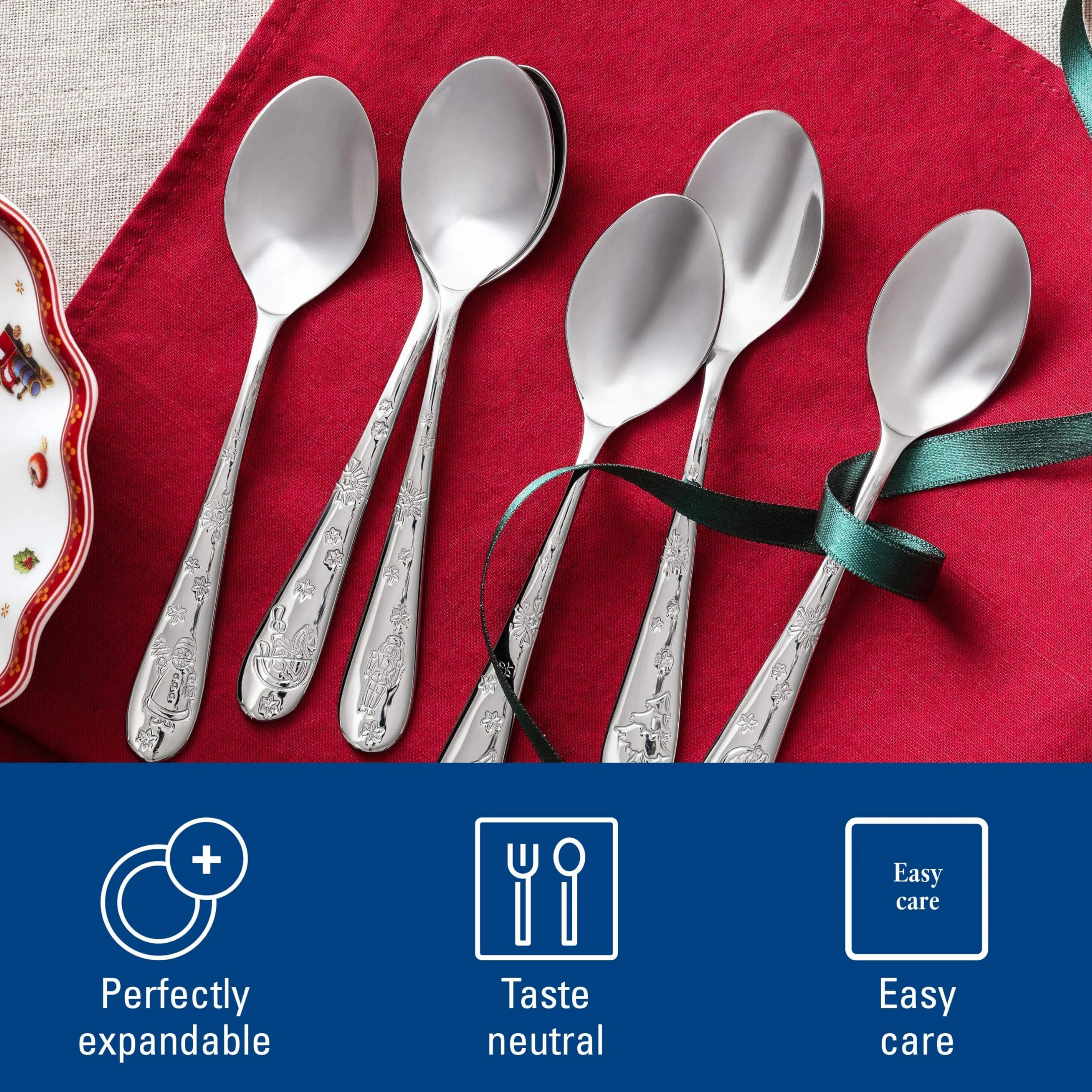 Villeroy & Boch – Toy's Delight zestaw łyżeczek do kawy dla 6 osób, 6 elementów, można myć w zmywarce, nierdzewny, zestaw sztućców, zestaw łyżeczek, zestaw sztućców ze stali nierdzewnej