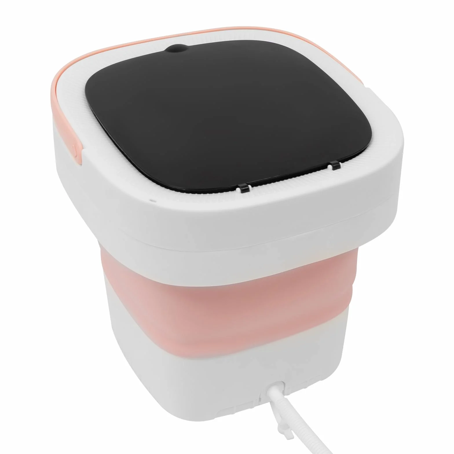 Mini pralka, składana, 12 l, przenośna pralka kempingowa z wirowaniem, koszem odpływowym, mała do bielizny, odzieży dla niemowląt, podróży, kampera (różowa)