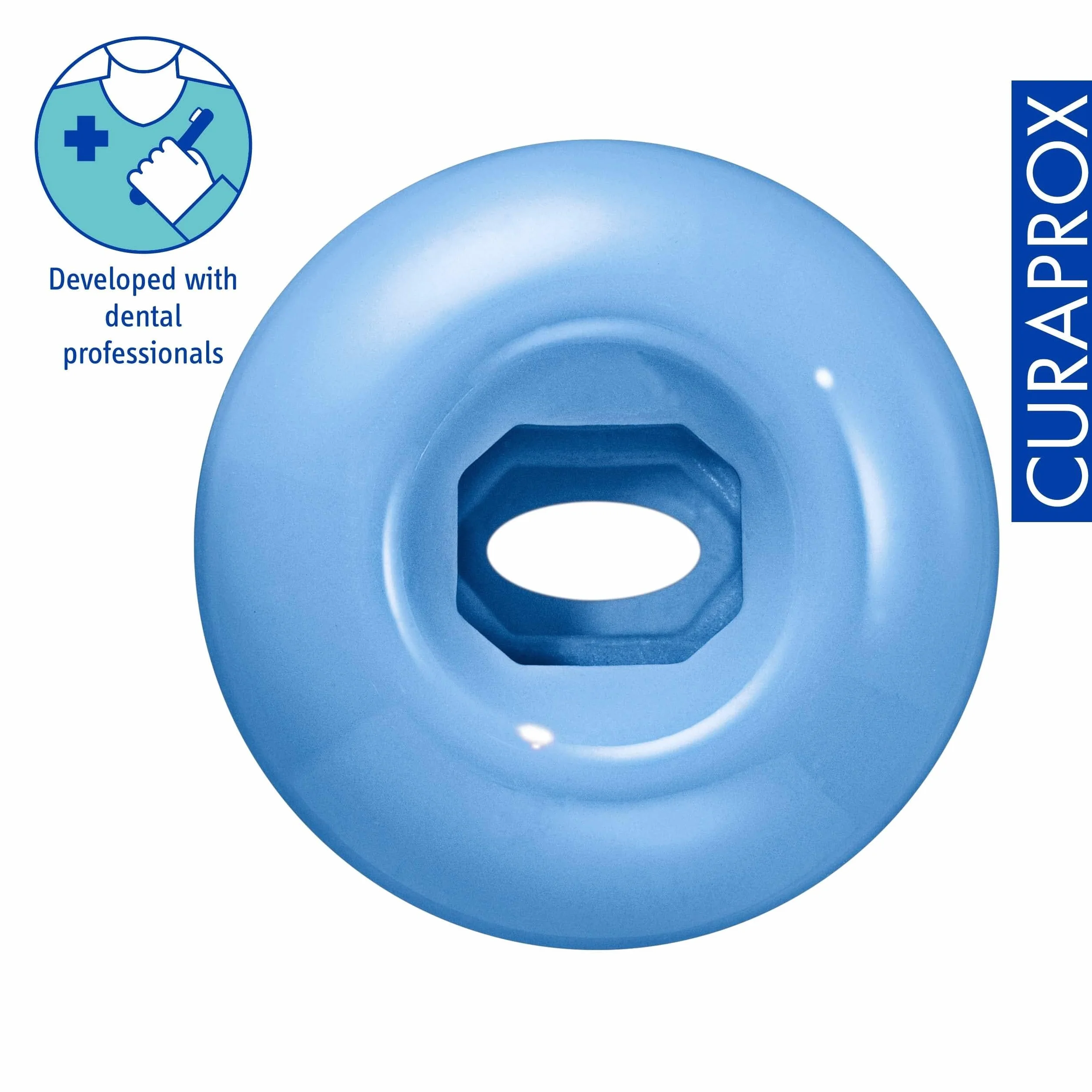 Curaprox Uchwyt Na Szczoteczki Do Zębów ceramiczny Stojak Na ręczne Szczoteczki Do Zębów/Niebieski, pojedyncze opakowanie/zaprojektowany w Szwajcarii