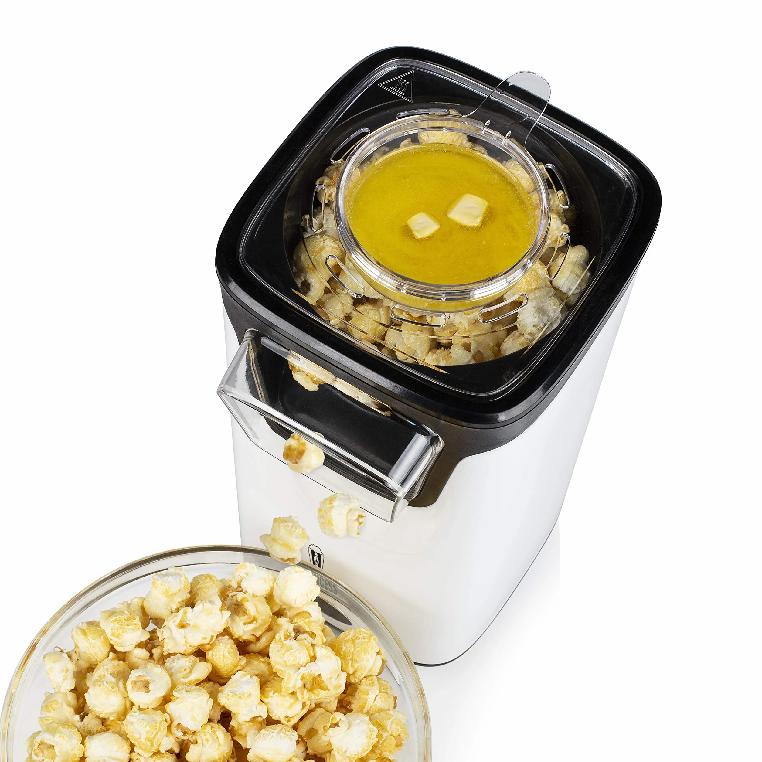 Princess maszyna do popcornu - pyszna przekąska bez użycia oleju - miarka w zestawie - popcorn gotowy w 3 minuty - możliwość bieżącego uzupełniania ziarna - moc 1100 W - 292986