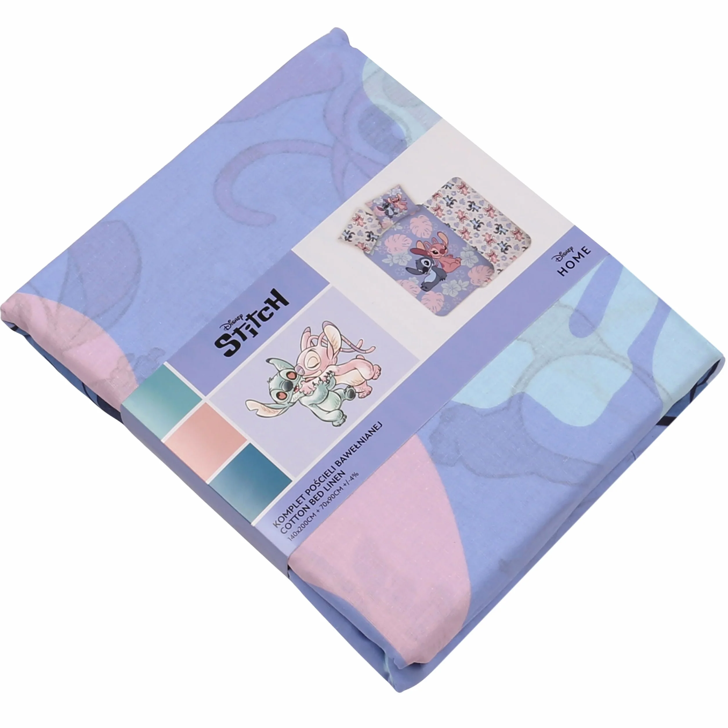 DISNEY Stitch bawełniana pościel dziecięca 140x200cm+70x90cm OEKO-TEX