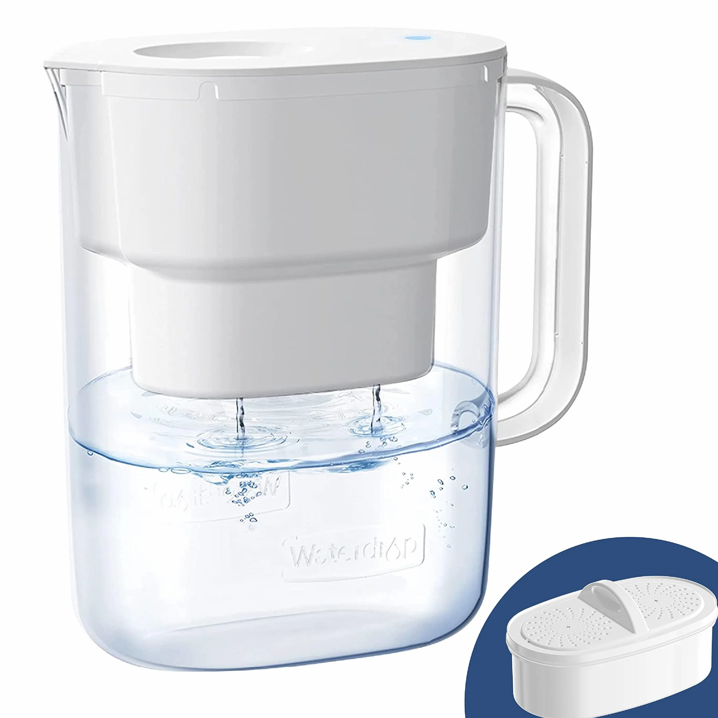 Waterdrop Dzbanek filtrujący wodę 3,5 l redukuje fluor chlor NSF bez BPA biały