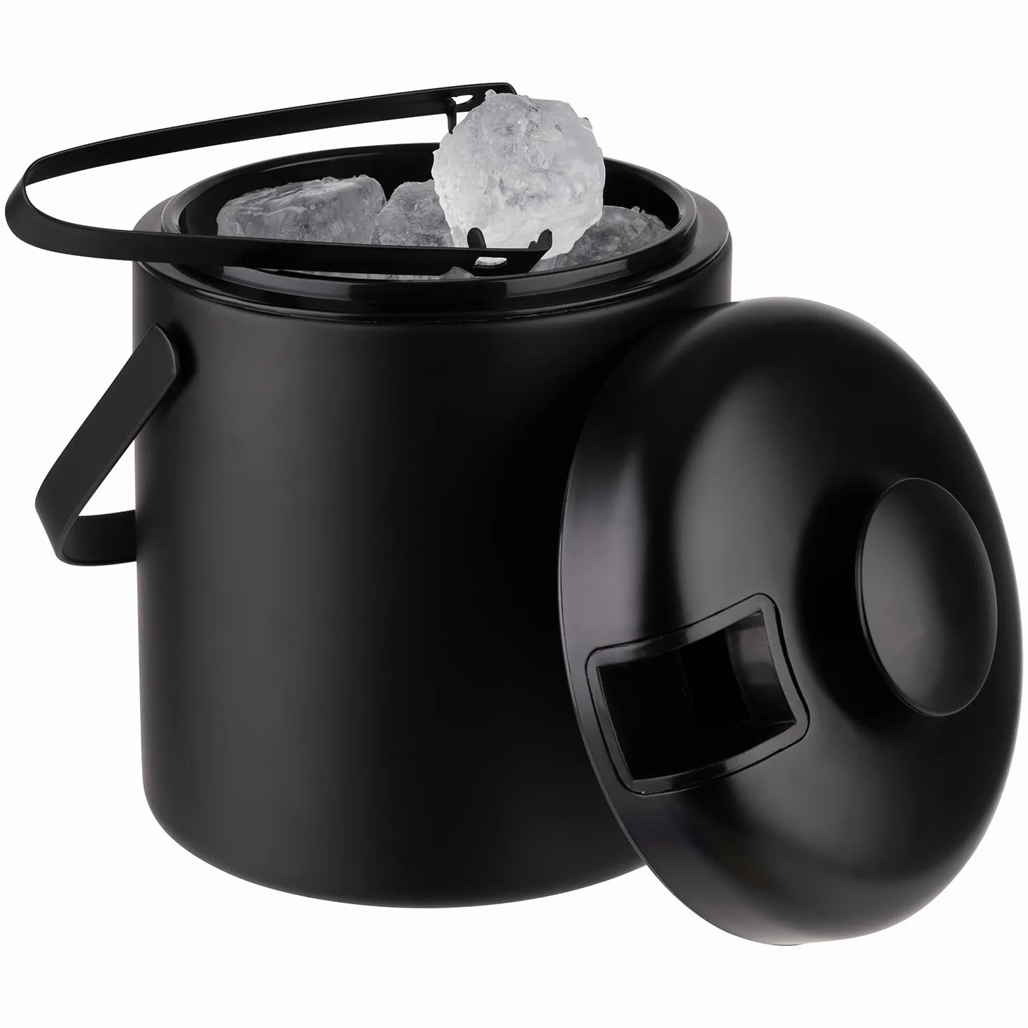 Zestaw wiaderek na lód APS 36016 czarny Ø 14 cm wys. 22 cm 1,3 l