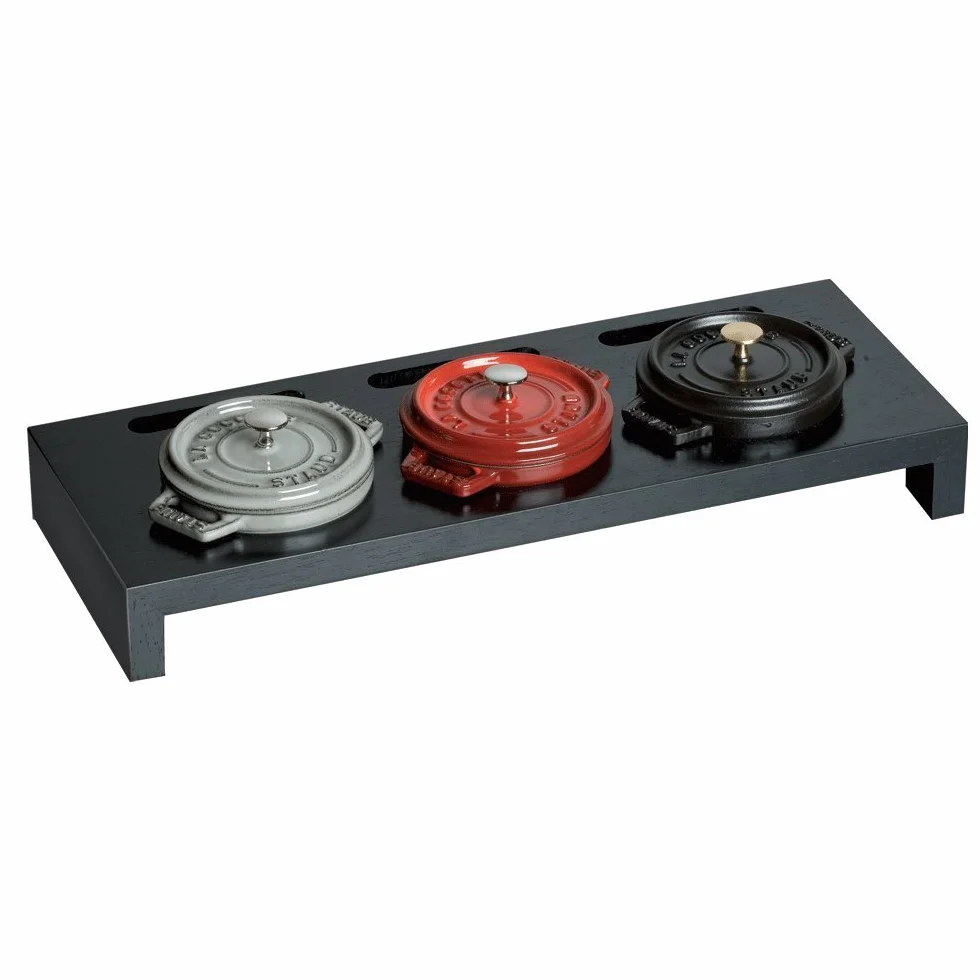 STAUB Mini stojak na koktajle, żeliwny, czarny, 42 x 16 x 5 cm