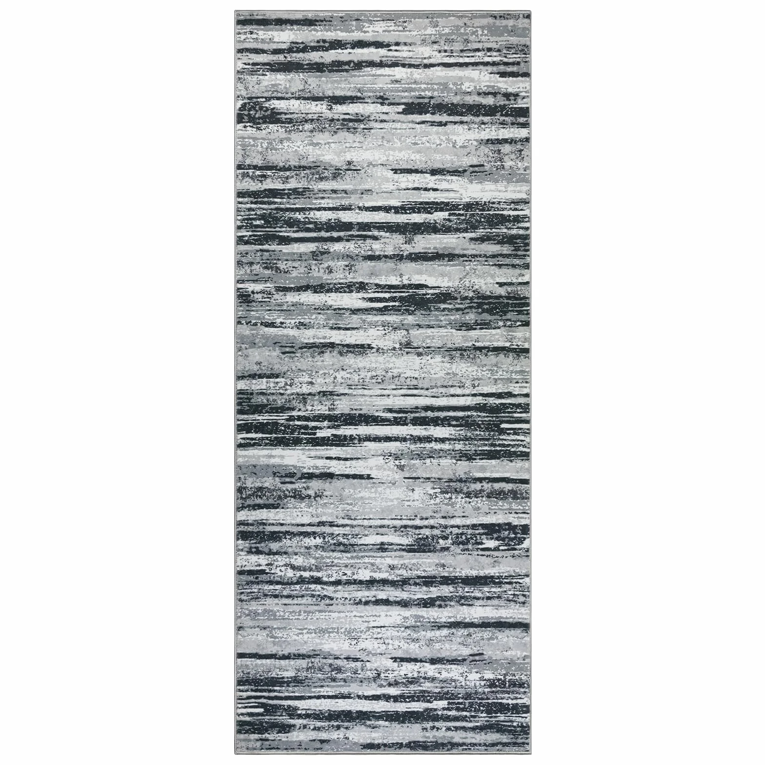 Szary dywan, bieżnik na korytarz, 80 x 200 cm, antypoślizgowy, miękki, nadaje się do prania, sztuczna wełna, krótkie runo, nowoczesny abstrakcyjny bieżnik do salonu, sypialni, przedpokoju