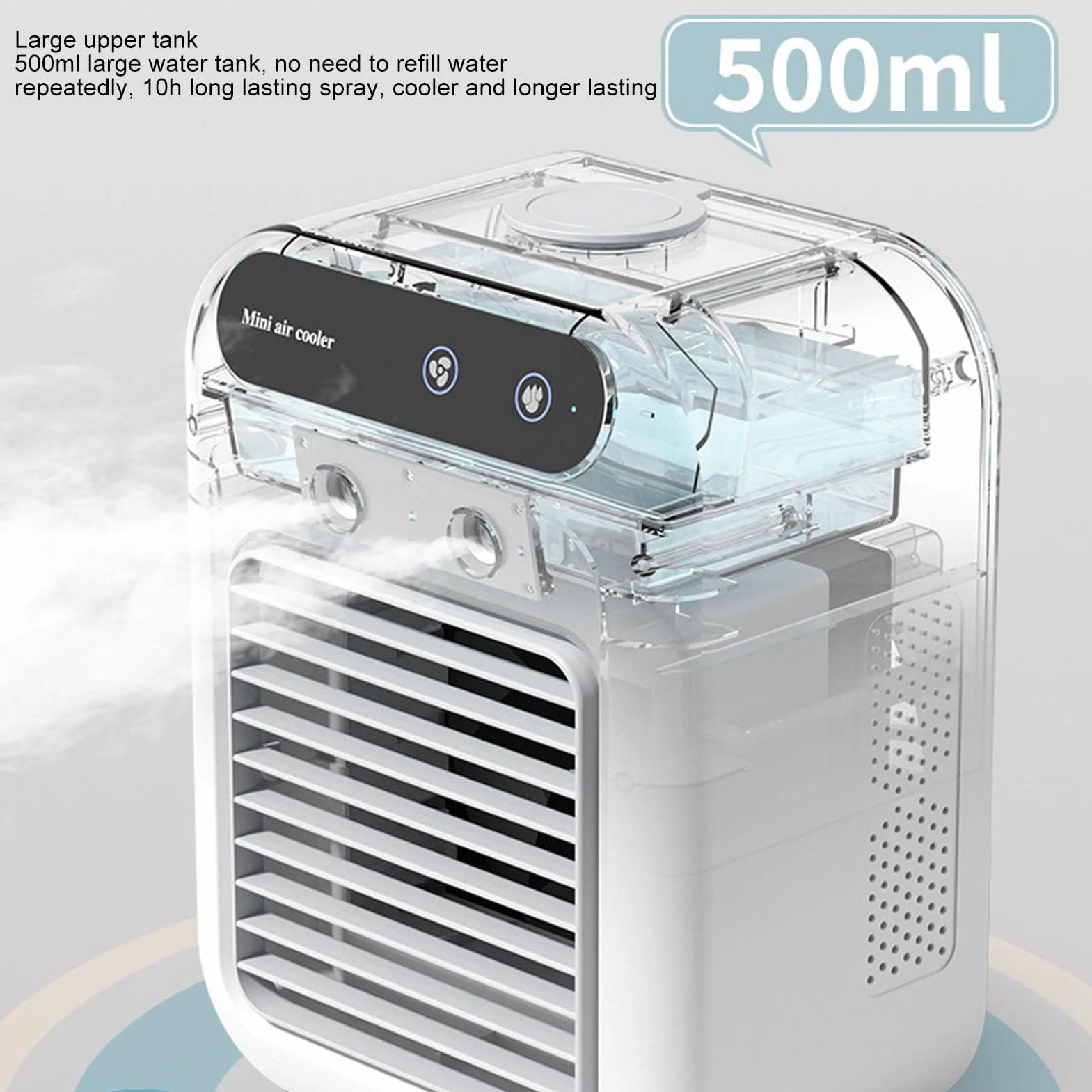 Przenośny Mini Klimatyzator 500ml, Mobilna Lodówka do Biura i Domu