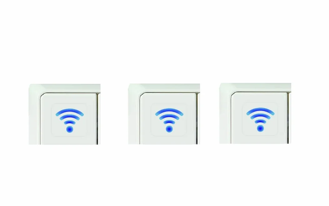 Generisch 3 sztuki naklejek na przełącznik wi-fi symbol przełącznika (RT25/5) (35 x 35 mm)
