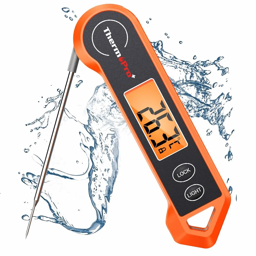 ThermoPro TP19H Termometr cyfrowy do mięsa do gotowania z podświetleniem, wodoodporna sonda termometru do mięsa do kuchni