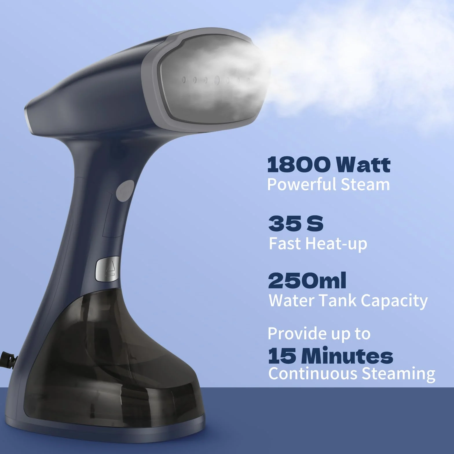 BEAUTURAL Parownica do ubrań 1800 W 260 ml składana automatyczne wyłączanie