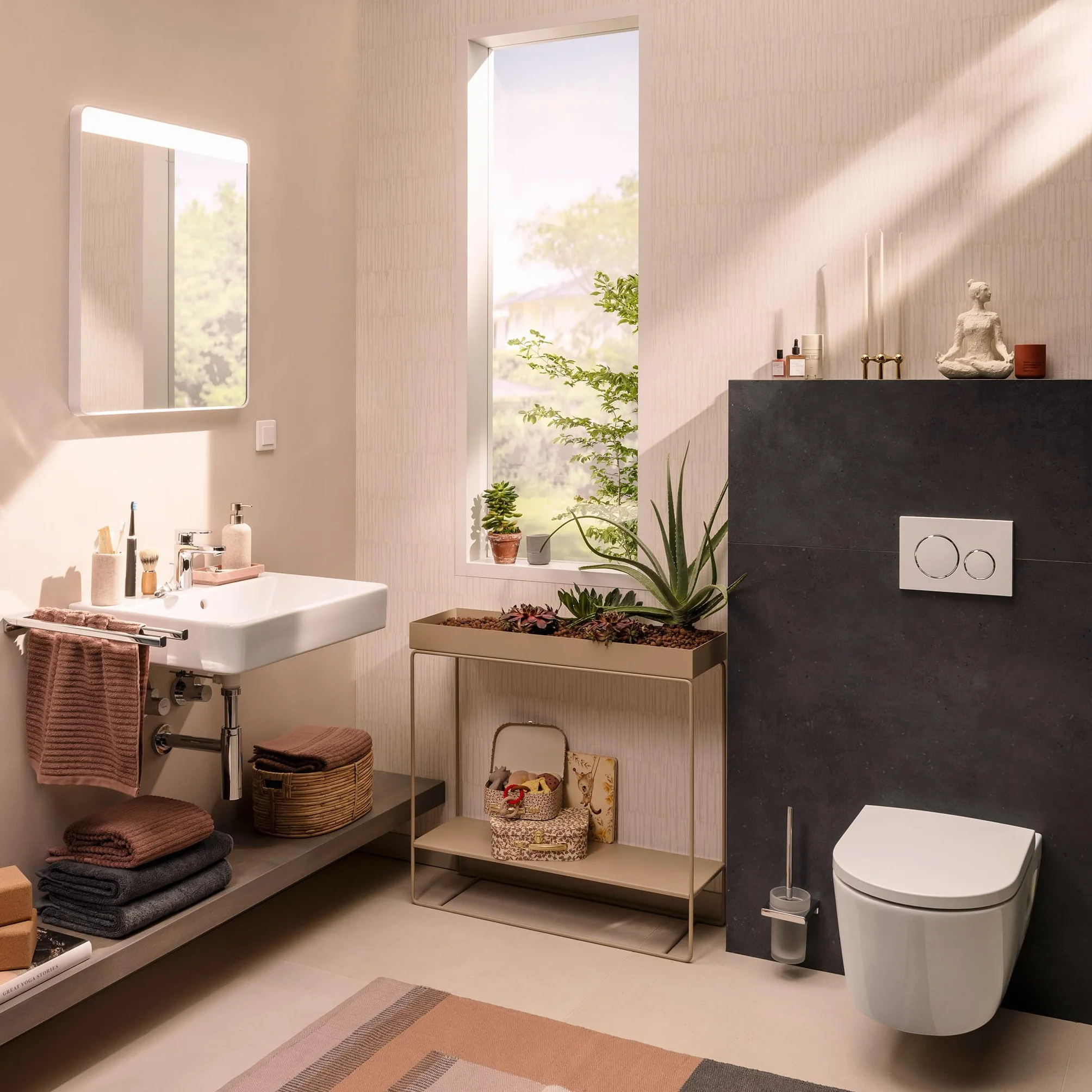 hansgrohe AddStoris Uchwyt na papier toaletowy z osłoną czarny chrom szczotkowany, 41753340