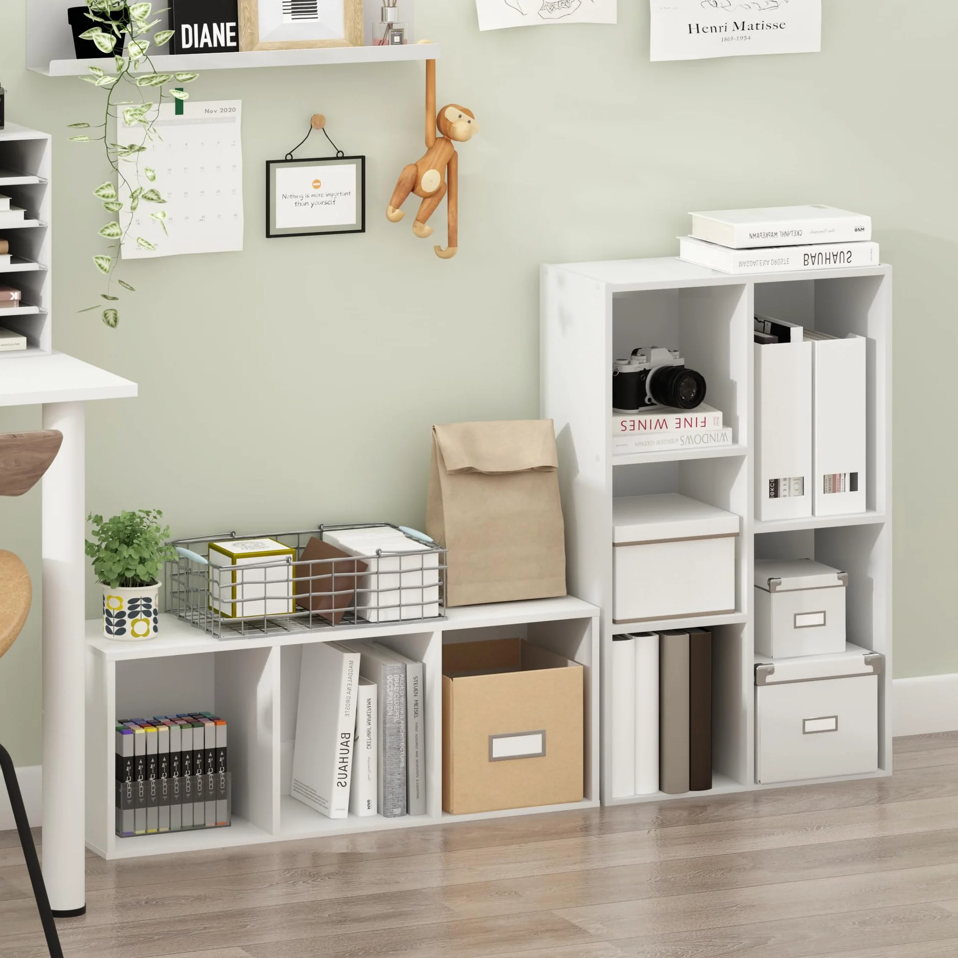 Furinno Luder 3-poziomowy regał z otwartą półką, biały
