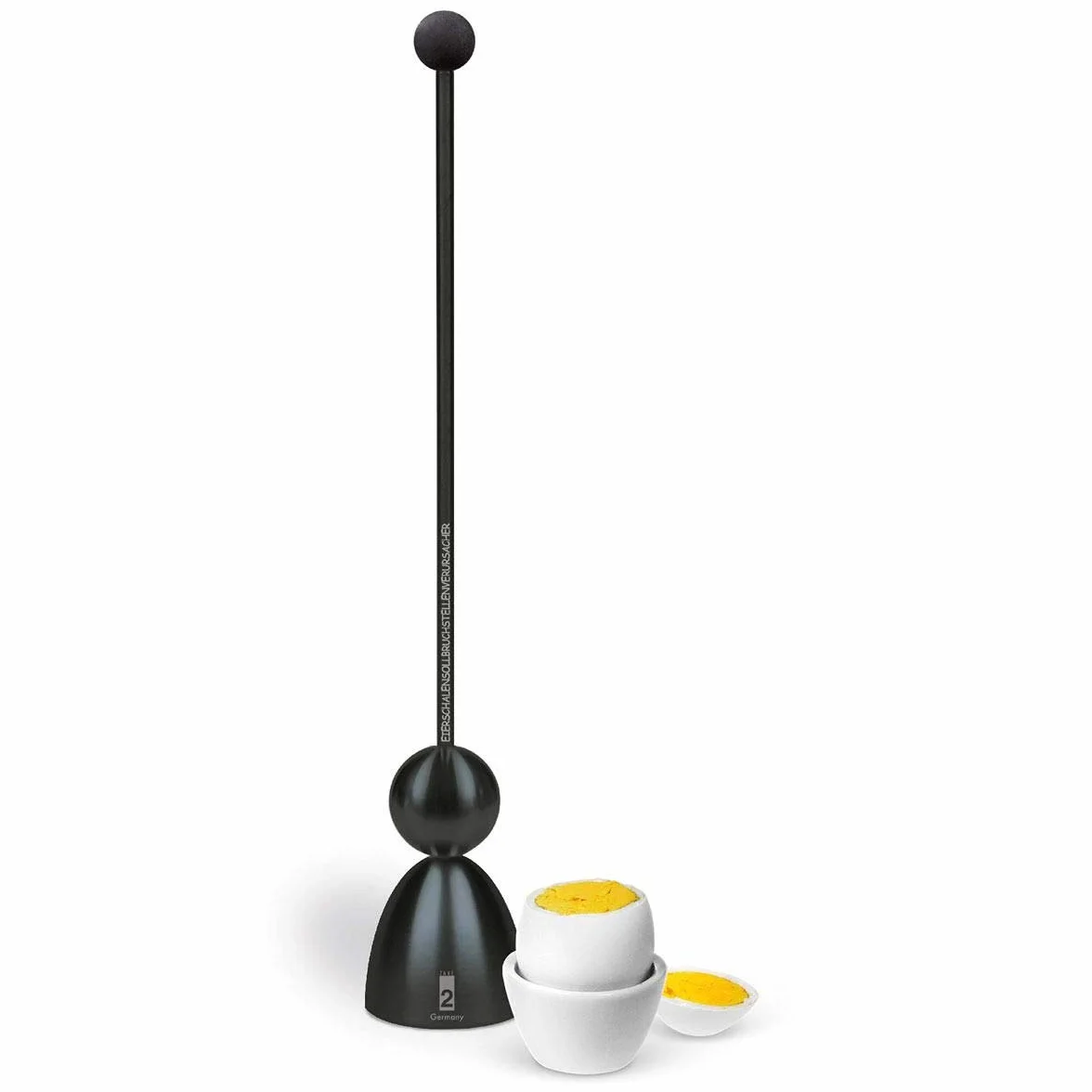 Clack otwieracz do jajek Black Edition, matowy czarny, silikonowa kulka