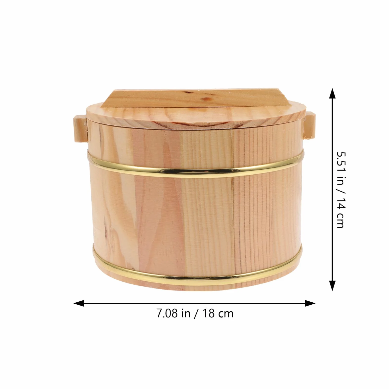 1 Zestaw Drewnianych Misek Do Ryżu Sushi Hangiri Sushi Oke Wanna Do Mieszania Ryżu Z Pokrywką 18Cm Drewniana Miska Do Ryżu Sushi Wiadro Ryżu Pojemnik Do Kuchni Restauracji Sushi