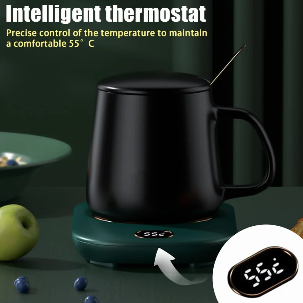 Podgrzewacz do kawy, Smart Cup Warmer 3 ustawienia temperatury Podgrzewana podstawka pod napoje USB z cyfrowym wyświetlaczem do podgrzewania kawy i herbaty napojów mlecznych