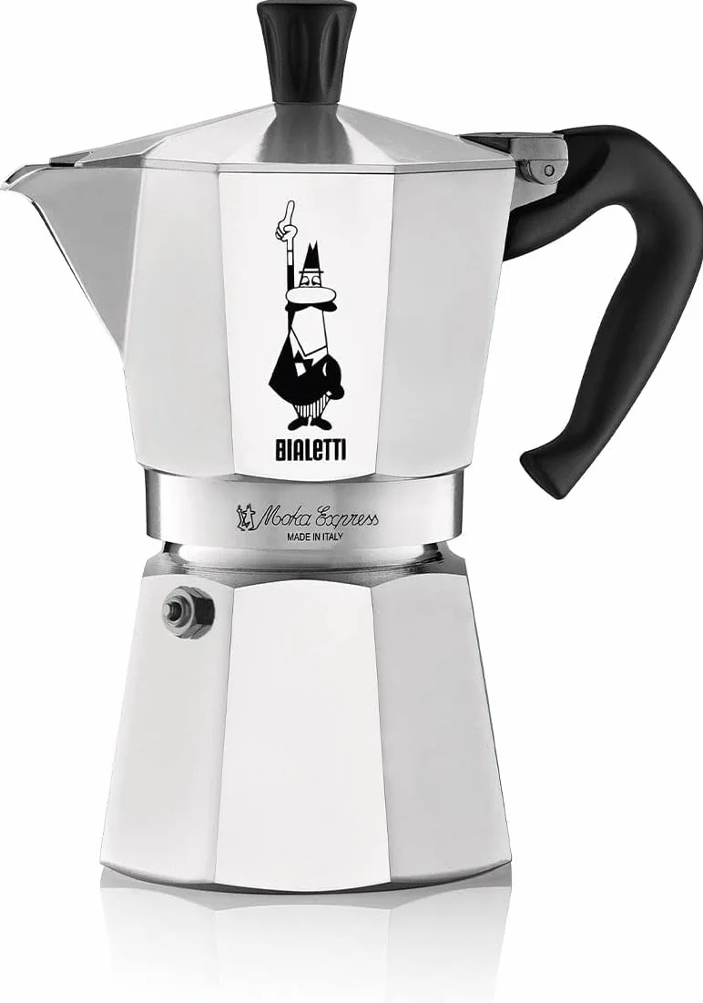 Bialetti Moka Express Klasyczna Kawiarka 6 Filiżanek 270 Ml Aluminiowa Srebrna