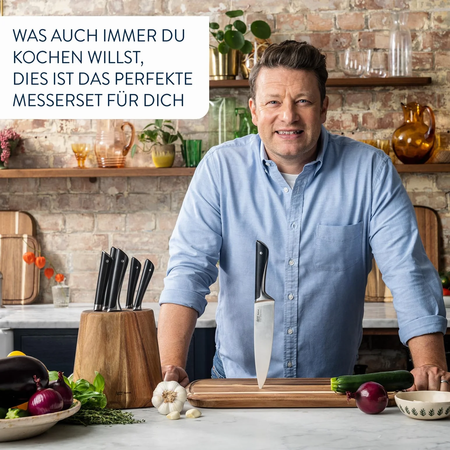 TEFAL K267S3 Jamie Oliver 3-częściowy zestaw noży | nóż szefa kuchni | nóż uniwersalny | wysoka wydajność cięcia | niepowtarzalny design | wytrzymałe ostrza | stal nierdzewna/czarna